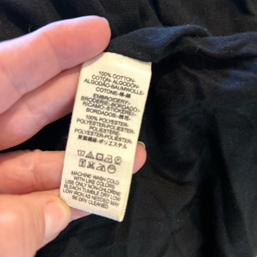 Free People Women’s Oxford Embroidered Black Lined Dress - Picture 5 of 11